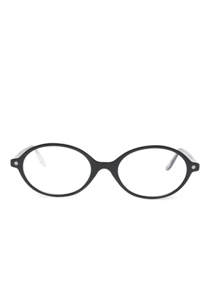 Snob Biancolatte oval-frame glasses - Black