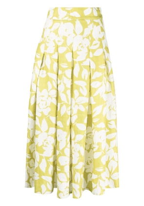 Bambah Lilly pleated midi skirt - Green