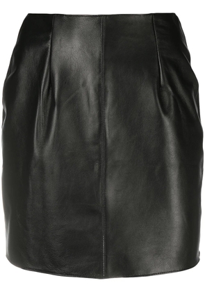 Something Wicked Mia leather mini skirt - Black