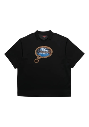 Pleasures logo-print T-shirt - Black