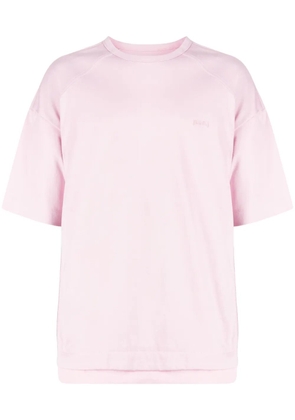 Juun.J side-zip layered-hem T-shirt - Pink