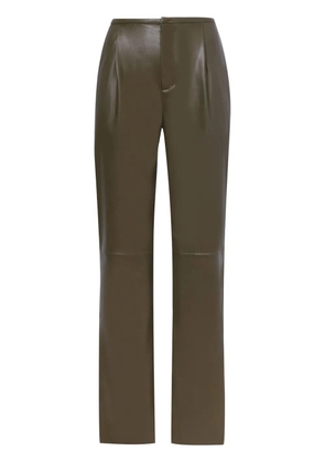 Proenza Schouler White Label faux-leather straight-leg trousers - Brown