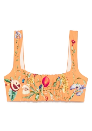 ALEMAIS Flores bikini top - Orange
