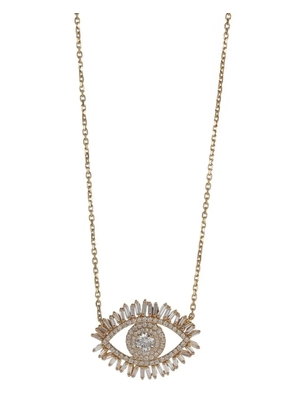 Suzanne Kalan 18kt yellow gold Firework Evil Eye necklace