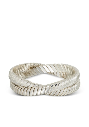 Roxanne Assoulin twisted double-layer bracelet - Silver