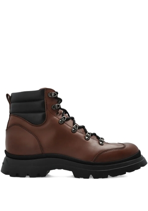Hogan lace-up padded-ankle hiking boots - Brown
