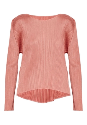 Pleats Please Issey Miyake plissé T-shirt - Pink