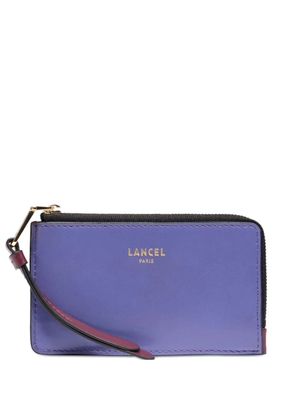 Lancel zip-fastening leather card holder - Purple