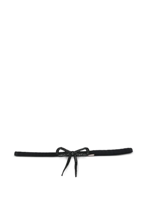 Nº21 bow embellished belt - Black