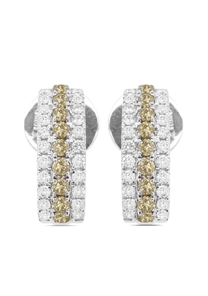 HYT Jewelry 18kt white gold diamond half-hoop earrings - Silver