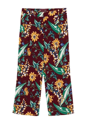 Prada Pre-Owned 2000s floral-print trousers - Red