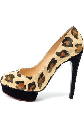 Charlotte Olympia pre-owned 140mm Dolly pumps - Gold