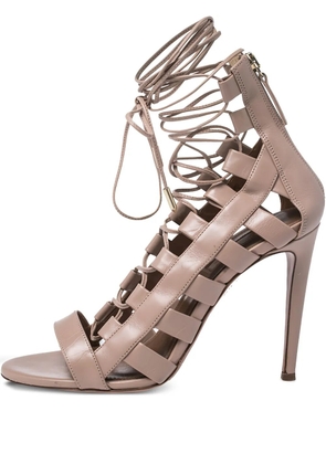 Aquazzura pre-owned 105mm strappy sandals - Neutrals