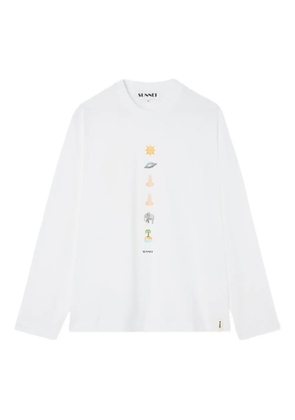 Sunnei emoji-print long-sleeve T-shirt - White
