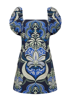 Cara Cara Kelly puff-sleeve mini dress - Blue