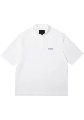 Purple Brand logo-patch piqué polo shirt - White
