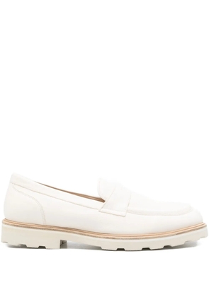 sturlini firenze penny-slot leather loafers - White