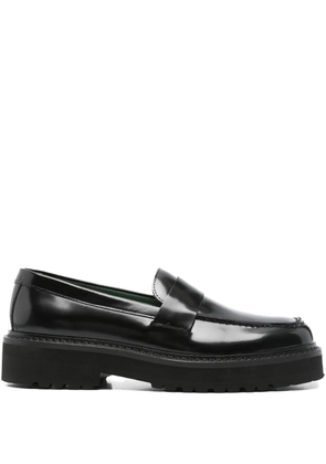 VINNY'S strap leather loafers - Black