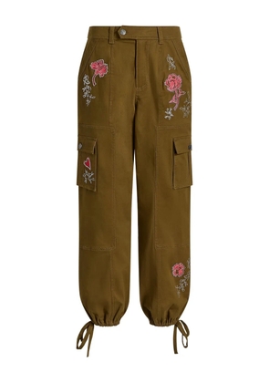 Cinq A Sept Zola embroidered cargo pants - Green