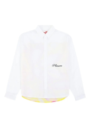 Pleasures long-sleeve button-up shirt - White