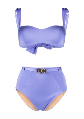 Noire Swimwear Seashell bandeau bikini set - Purple