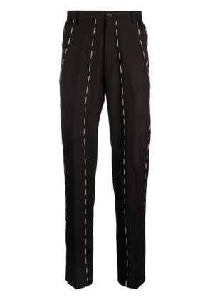 KidSuper contrast-stitching straight-leg trousers - Black