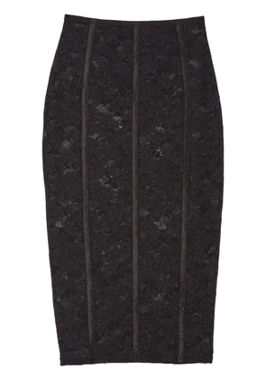 Fleur Du Mal Le Stretch lace pencil skirt - Black