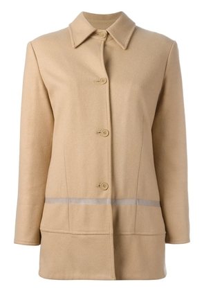 Helmut Lang Pre-Owned single breasted coat - Neutrals