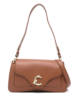 Coccinelle medium C-Me leather curved shoulder bag - Brown