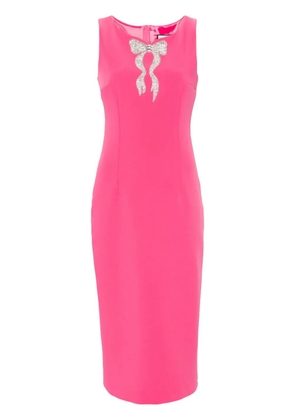 NISSA crystal-embellished crepe dress - Pink