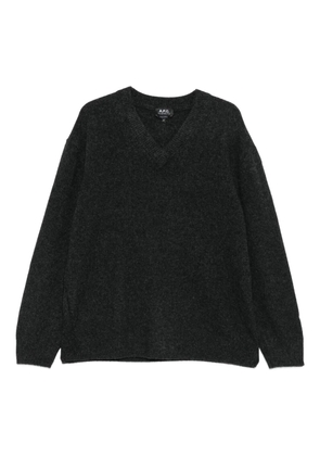 A.P.C. v-neck wool sweater - Grey