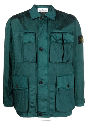 Stone Island Compass-patch shirt jacket - Green