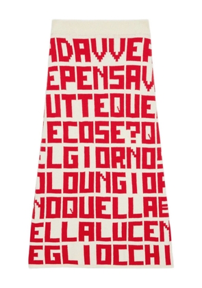 MSGM x Caterina Frongia jacquard-knit midi skirt - Neutrals