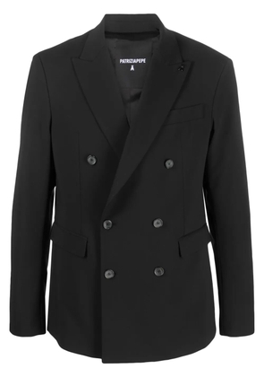 Patrizia Pepe peak-lapels double-breasted blazer - Black