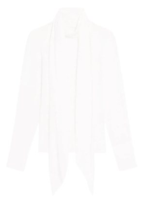 Helmut Lang scarf-detail silk blouse - Neutrals