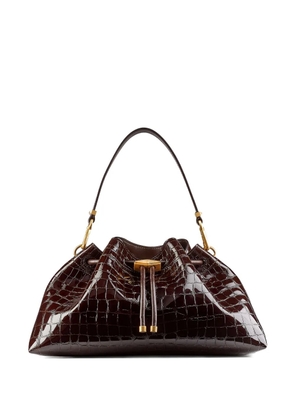 Jimmy Choo medium Cinch crocodile-effect shoulder bag - Brown