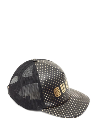 Gucci Pre-Owned star-pattern mesh cap - Black