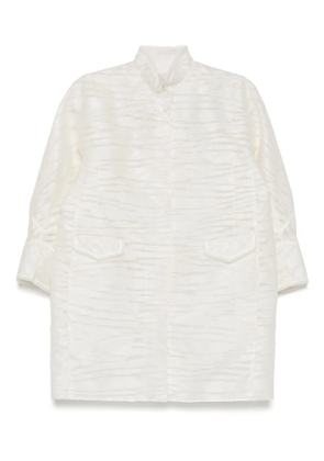 SHIATZY CHEN Mandarin-collar jacquard jacket - White