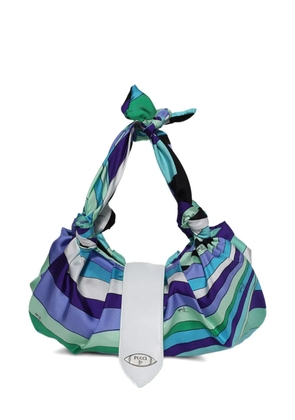 PUCCI Iride-print knotted shoulder bag - Green