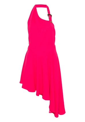 Versace Jeans Couture logo-engraved-buckle crepe dress - Pink