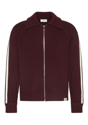 Calvin Klein Jeans zipped striped cardigan - Brown