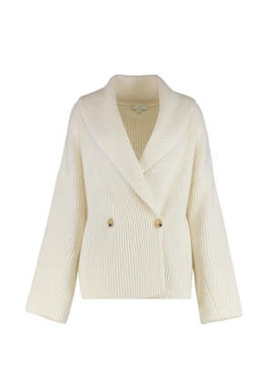 Vince ribbed double-breasted cardigan - Neutrals