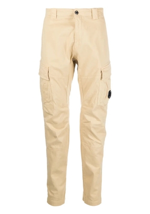 C.P. Company Lens-detail cargo tapered trousers - Neutrals