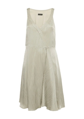 Emporio Armani Pre-Owned wave-print mini dress - Grey