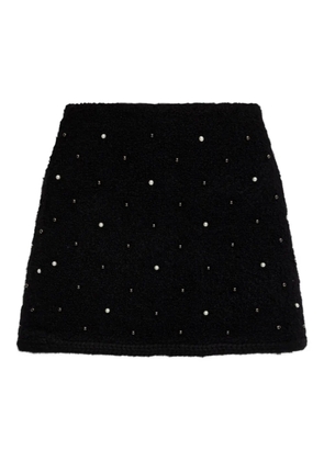 FRAME pearl-embellished mini skirt - Black