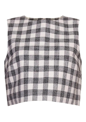 Cara Cara check-pattern sleeveless top - Black