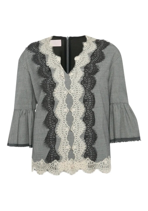 Giamba lace detailing blouse - Grey