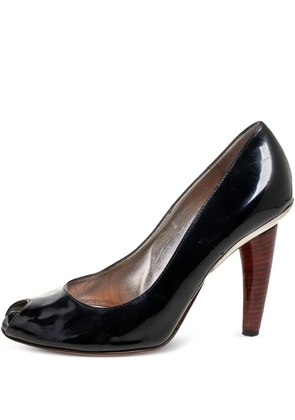 Dolce & Gabbana Pre-Owned 110mm patent-leather peep-toe pumps - Black