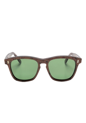 Family Affair Rita marble-effect square-frame sunglasses - Brown