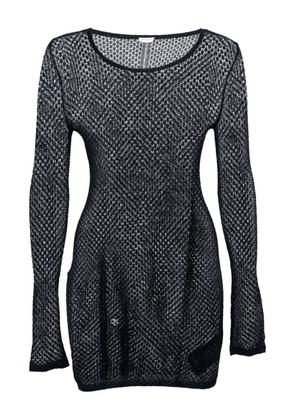 Saint Laurent Pre-Owned mesh knit mini dress - Black